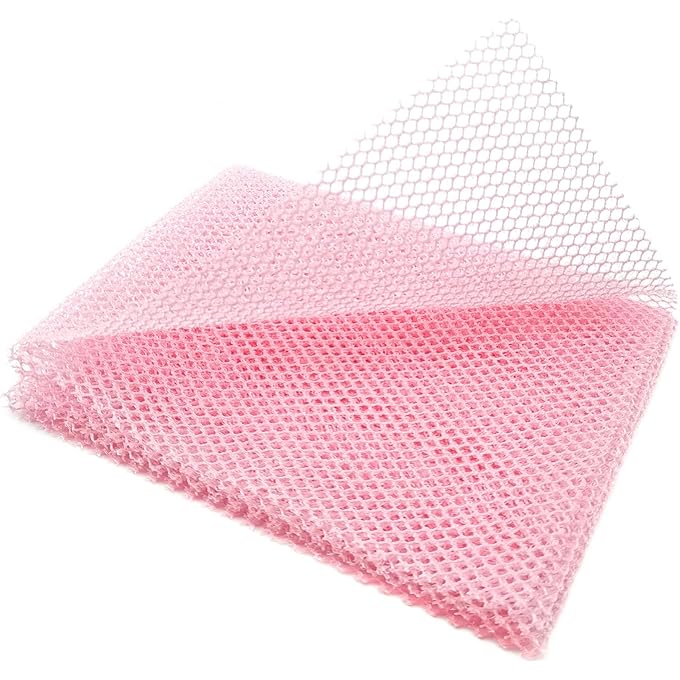 BIGTHREE Nylon Bath Towel, African Net Bath Sponges, Long Bath-Net, Scrub Back Towel, Back Scrubber Skin Smoother Body Exfoliating Cloth, Nylon Bathing Scrubber for Men/Women for Daily Use(Pink) - Image 1